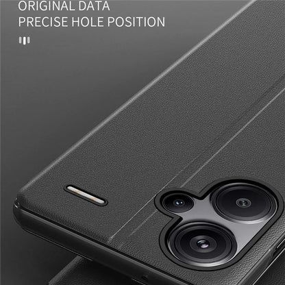 For Xiaomi Redmi Note 13 Pro+ 5G Case View Window Leather Phone Cover with Foldable Stand