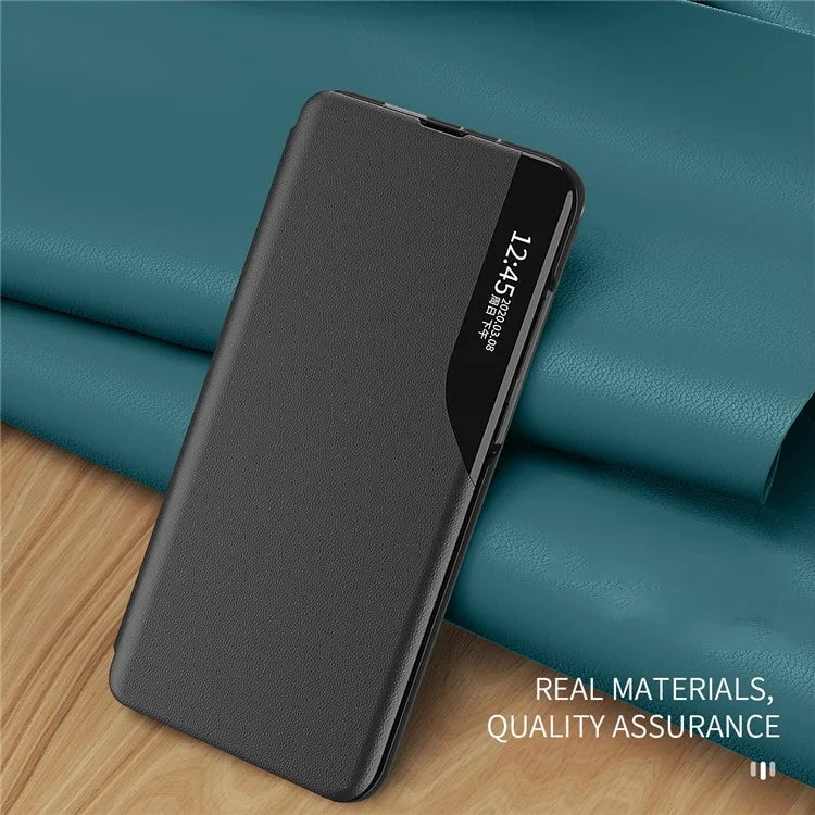 For Xiaomi Redmi Note 13 Pro+ 5G Case View Window Leather Phone Cover with Foldable Stand