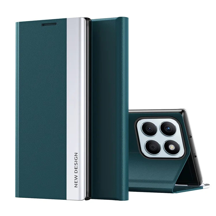 For Honor X8b 4G Case PU Leather Electroplating Flip Stand Protective Cover