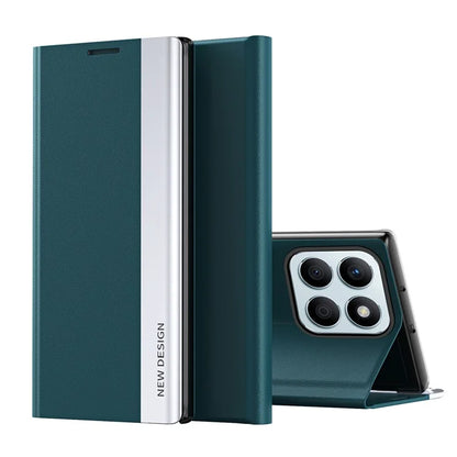 For Honor X8b 4G Case PU Leather Electroplating Flip Stand Protective Cover