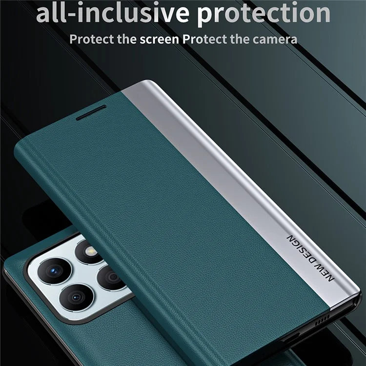 For Honor X8b 4G Case PU Leather Electroplating Flip Stand Protective Cover