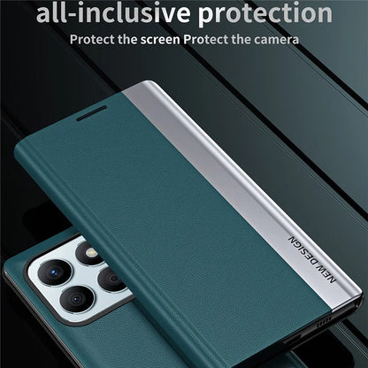 For Honor X8b 4G Case PU Leather Electroplating Flip Stand Protective Cover