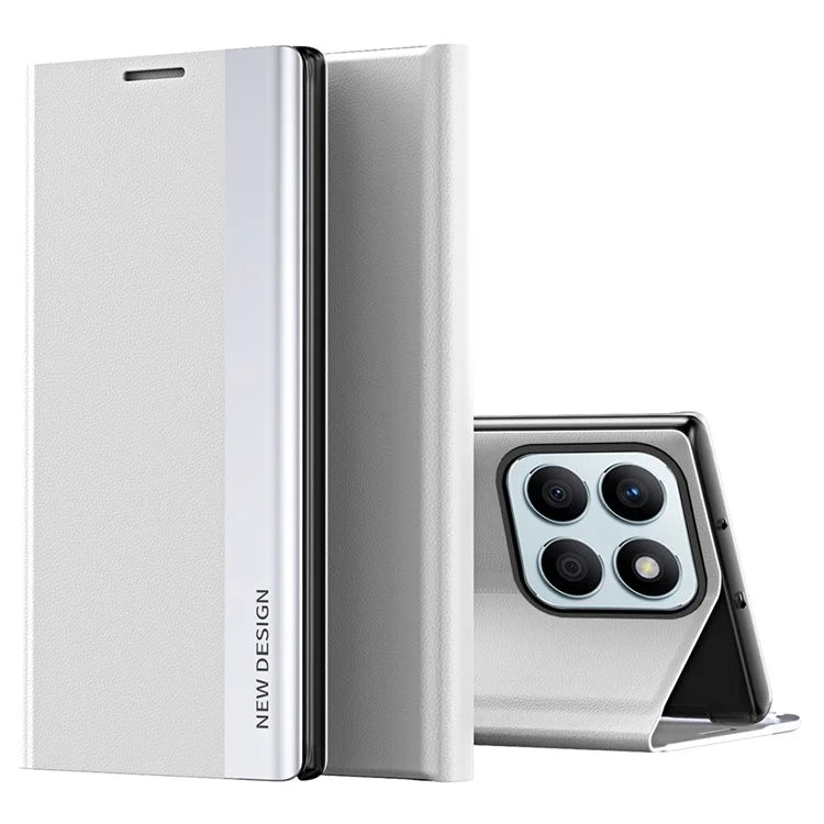 For Honor X8b 4G Case PU Leather Electroplating Flip Stand Protective Cover