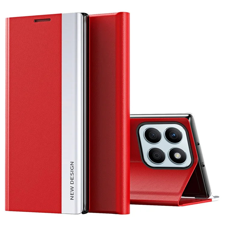 For Honor X8b 4G Case PU Leather Electroplating Flip Stand Protective Cover