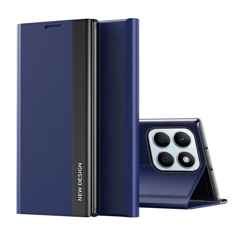 For Honor X8b 4G Case PU Leather Electroplating Flip Stand Protective Cover