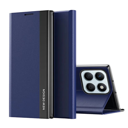 For Honor X8b 4G Case PU Leather Electroplating Flip Stand Protective Cover