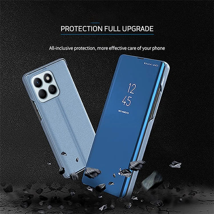 For Honor X8b 4G Leather Case Stand View Window Smart Phone Cover