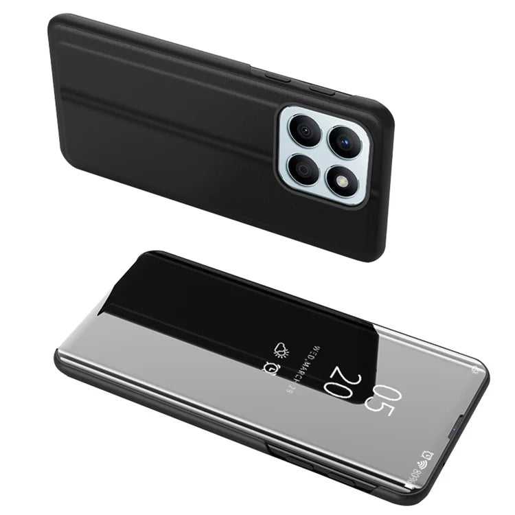 For Honor X8b 4G Leather Case Stand View Window Smart Phone Cover