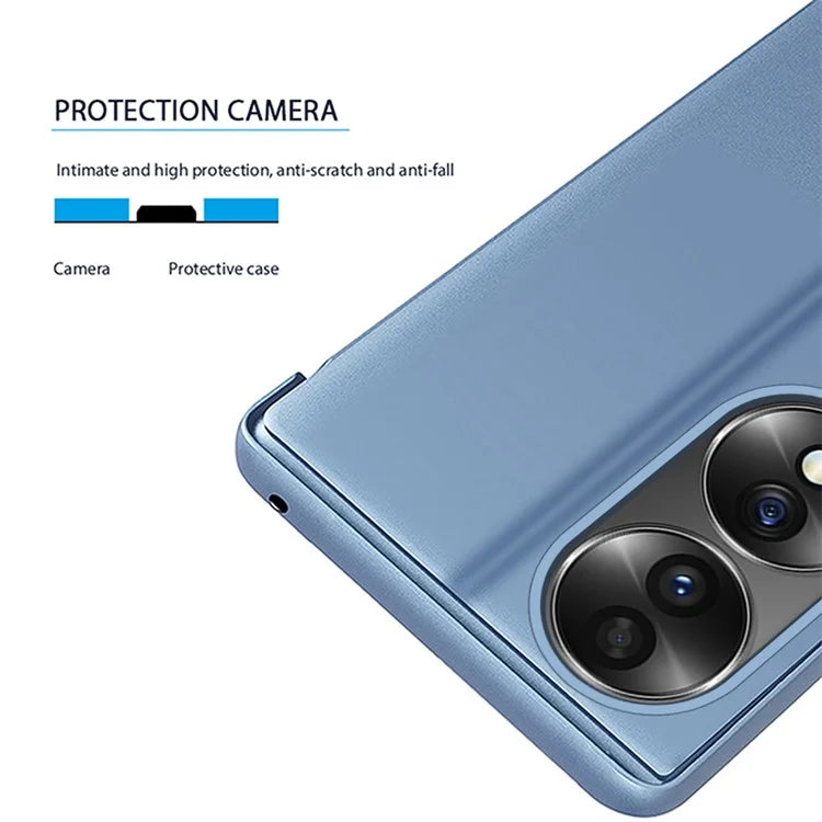 For Honor X7b 4G PU Leather Case Flip Stand View Window Phone Protector