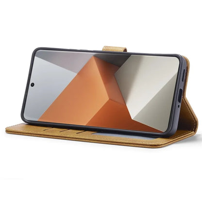 LC.IMEEKE For Xiaomi Redmi Note 13 Pro+ 5G Case Calf Texture Leather Wallet Folio Flip Phone Cover
