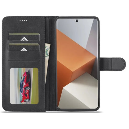 LC.IMEEKE For Xiaomi Redmi Note 13 Pro+ 5G Case Calf Texture Leather Wallet Folio Flip Phone Cover
