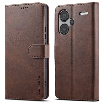 LC.IMEEKE For Xiaomi Redmi Note 13 Pro+ 5G Case Calf Texture Leather Wallet Folio Flip Phone Cover