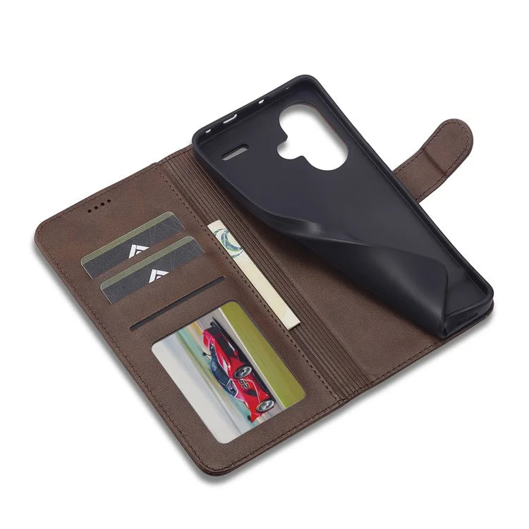 LC.IMEEKE For Xiaomi Redmi Note 13 Pro+ 5G Case Calf Texture Leather Wallet Folio Flip Phone Cover
