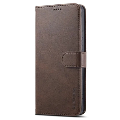 LC.IMEEKE For Xiaomi Redmi Note 13 Pro+ 5G Case Calf Texture Leather Wallet Folio Flip Phone Cover
