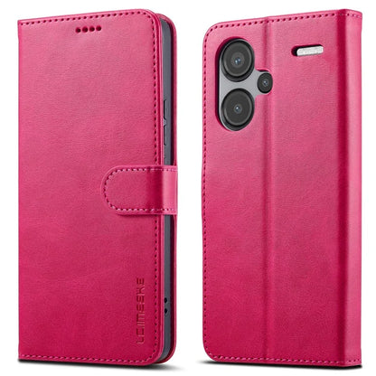 LC.IMEEKE For Xiaomi Redmi Note 13 Pro+ 5G Case Calf Texture Leather Wallet Folio Flip Phone Cover