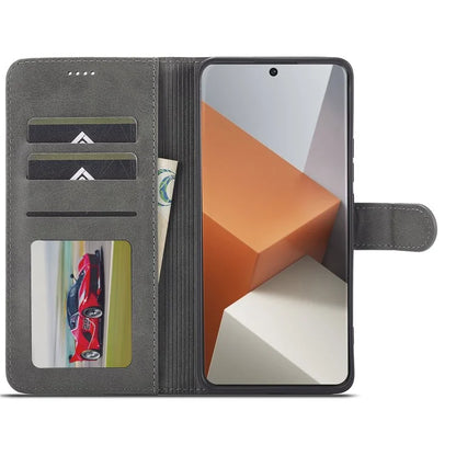 LC.IMEEKE For Xiaomi Redmi Note 13 Pro+ 5G Case Calf Texture Leather Wallet Folio Flip Phone Cover