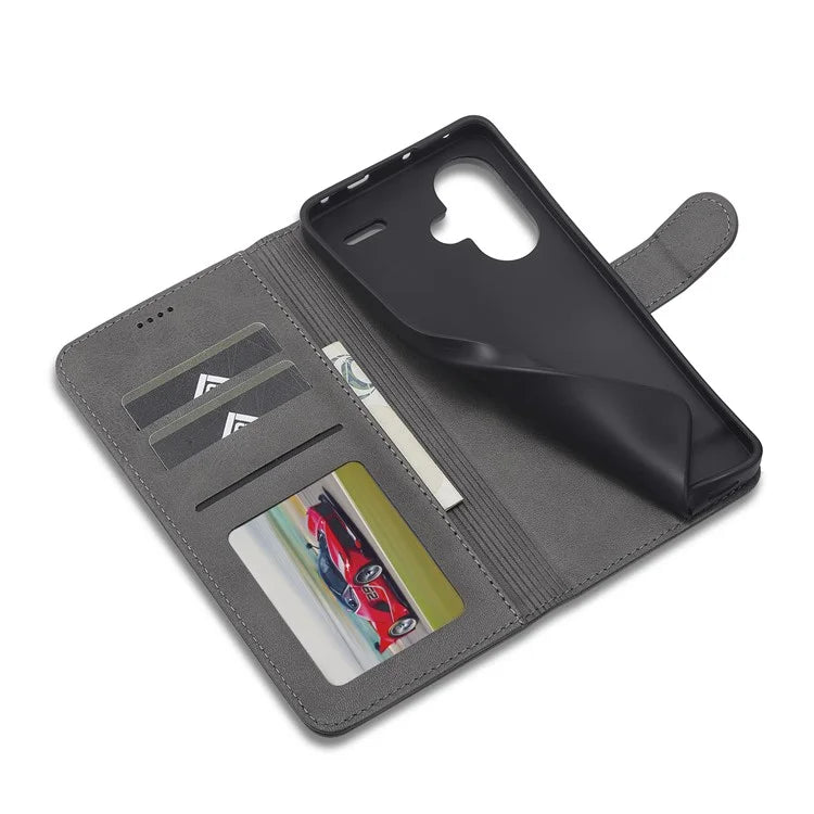 LC.IMEEKE For Xiaomi Redmi Note 13 Pro+ 5G Case Calf Texture Leather Wallet Folio Flip Phone Cover