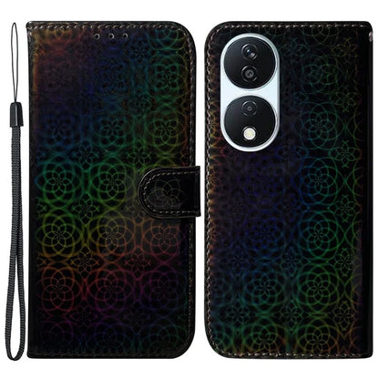 For Honor X7b 4G / Play 50 Plus 5G Wallet Case Dazzling Flower Pattern PU Leather Cover