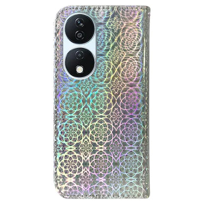 For Honor X7b 4G / Play 50 Plus 5G Wallet Case Dazzling Flower Pattern PU Leather Cover