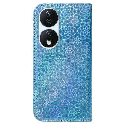 For Honor X7b 4G / Play 50 Plus 5G Wallet Case Dazzling Flower Pattern PU Leather Cover