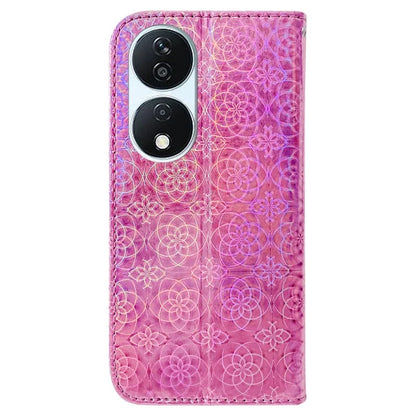 For Honor X7b 4G / Play 50 Plus 5G Wallet Case Dazzling Flower Pattern PU Leather Cover