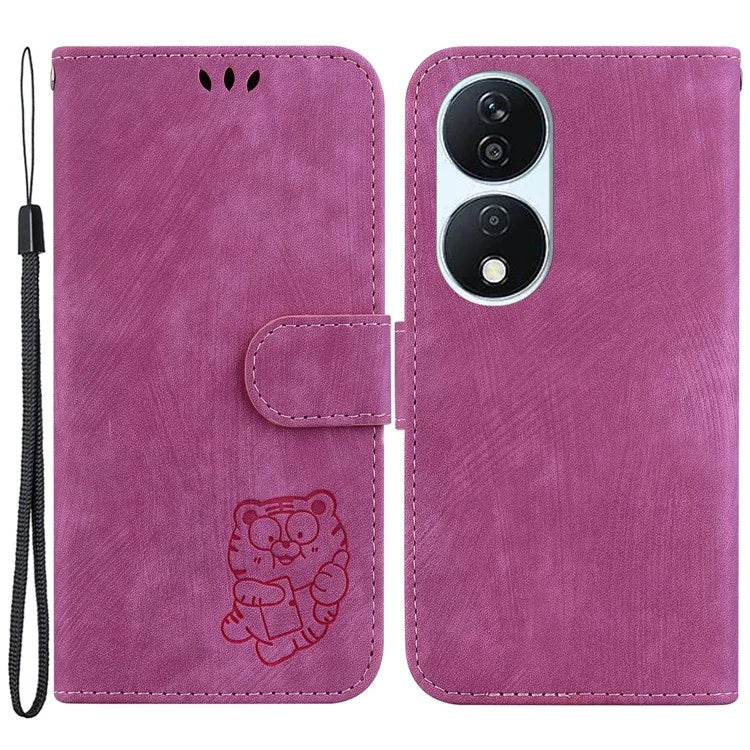 For Honor X7b 4G / Play 50 Plus 5G Phone Case Tiger Pattern Wallet Cover