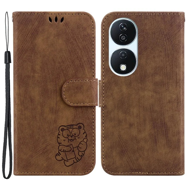 For Honor X7b 4G / Play 50 Plus 5G Phone Case Tiger Pattern Wallet Cover