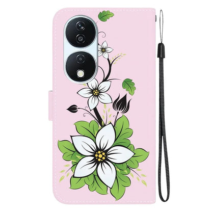 For Honor X7b 4G / Play 50 Plus 5G Phone Case with Strap PU Leather Cover