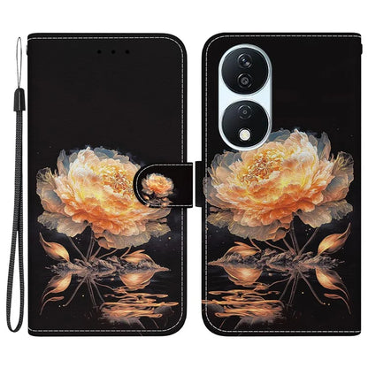 For Honor X7b 4G / Play 50 Plus 5G Phone Case with Strap PU Leather Cover