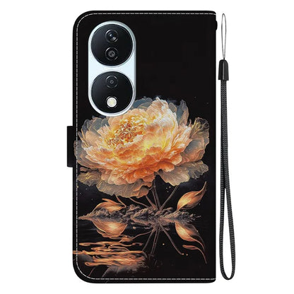 For Honor X7b 4G / Play 50 Plus 5G Phone Case with Strap PU Leather Cover