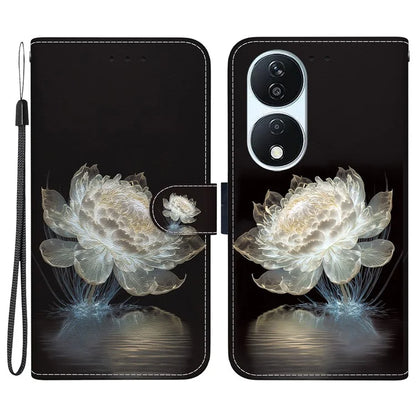 For Honor X7b 4G / Play 50 Plus 5G Phone Case with Strap PU Leather Cover