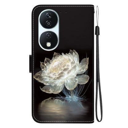 For Honor X7b 4G / Play 50 Plus 5G Phone Case with Strap PU Leather Cover