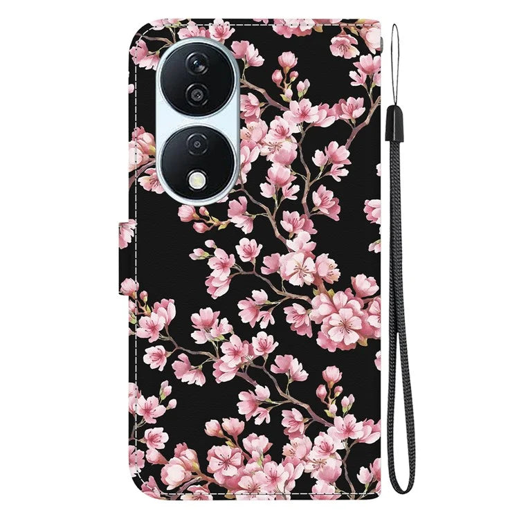For Honor X7b 4G / Play 50 Plus 5G Phone Case with Strap PU Leather Cover