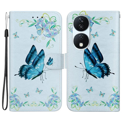 For Honor X7b 4G / Play 50 Plus 5G Phone Case with Strap PU Leather Cover