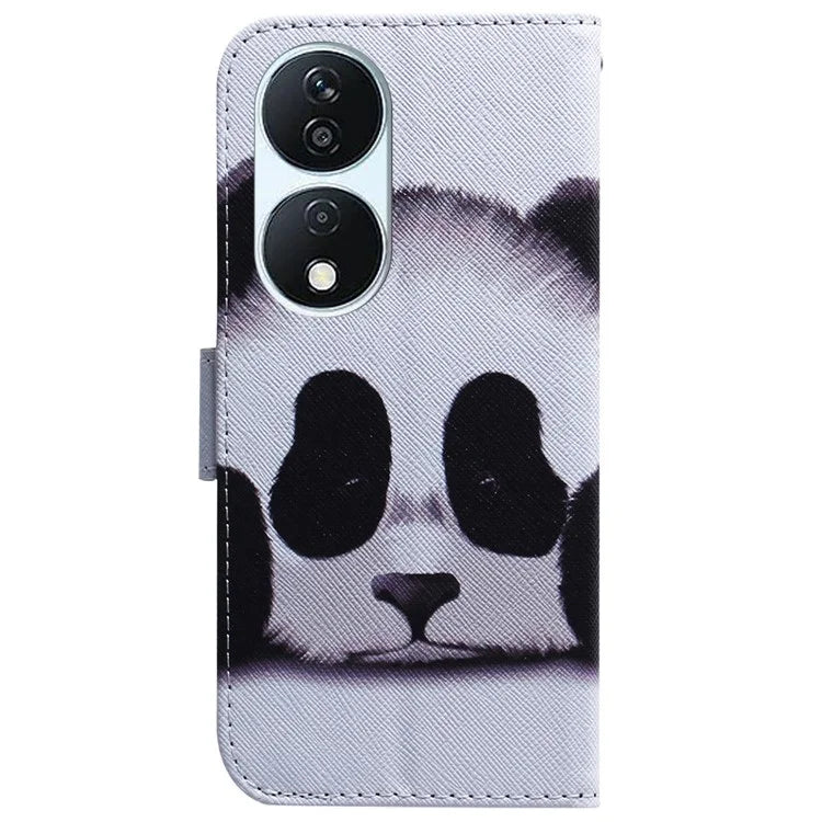 For Honor X7b 4G / Play 50 Plus 5G Leather Case Pattern Printing Wallet Phone Cover