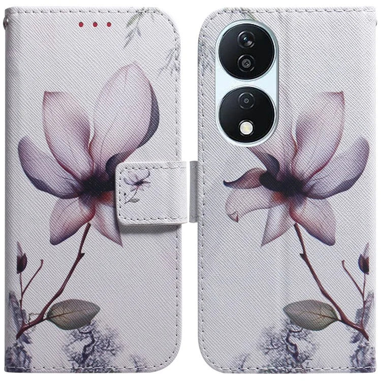 For Honor X7b 4G / Play 50 Plus 5G Leather Case Pattern Printing Wallet Phone Cover