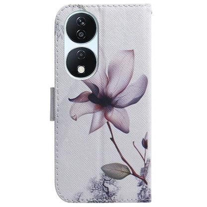 For Honor X7b 4G / Play 50 Plus 5G Leather Case Pattern Printing Wallet Phone Cover