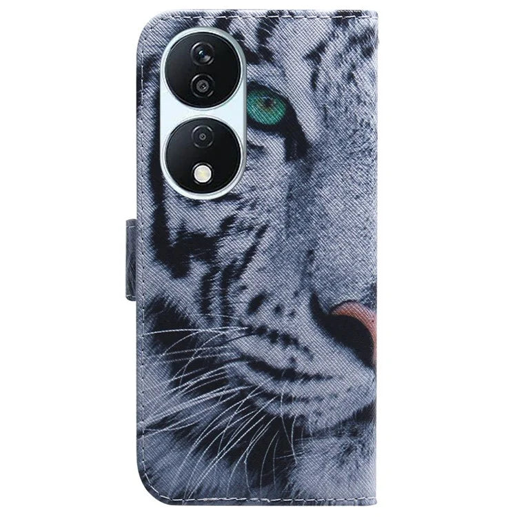 For Honor X7b 4G / Play 50 Plus 5G Leather Case Pattern Printing Wallet Phone Cover