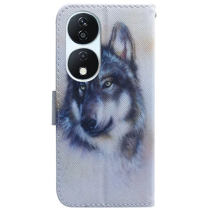 For Honor X7b 4G / Play 50 Plus 5G Leather Case Pattern Printing Wallet Phone Cover