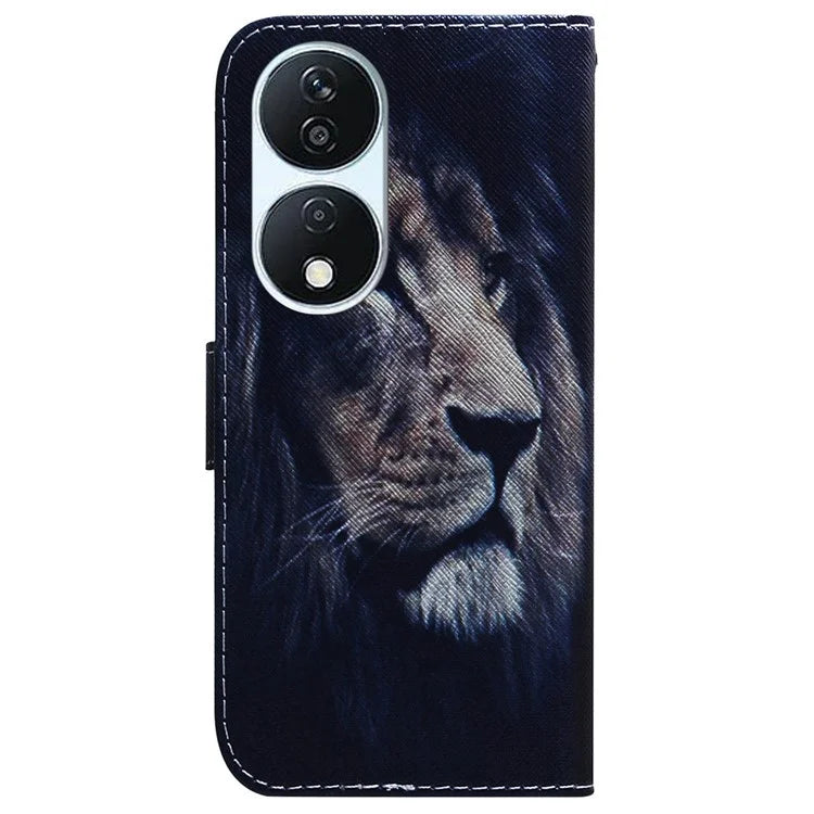 For Honor X7b 4G / Play 50 Plus 5G Leather Case Pattern Printing Wallet Phone Cover