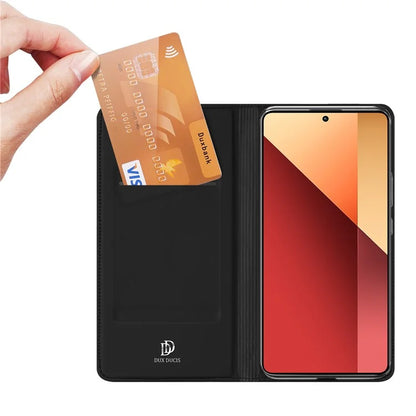 DUX DUCIS Skin Pro Series For Xiaomi Redmi Note 13 Pro 4G / Poco M6 Pro 4G Phone Case Card Slots PU Leather Cover