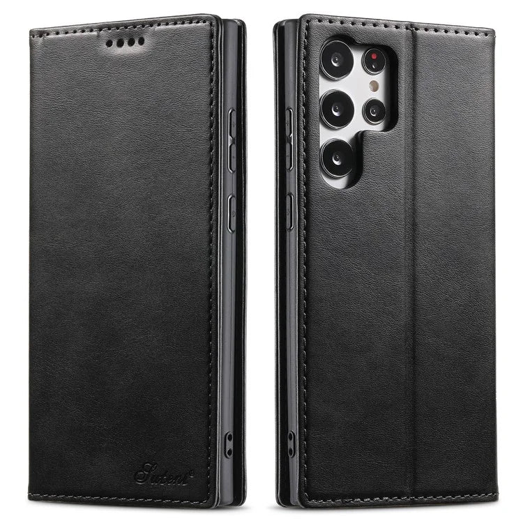 SUTENI For Samsung Galaxy S24 Ultra Case Magnetic Closing Flip Leather Phone Cover
