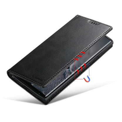 SUTENI For Samsung Galaxy S24 Ultra Case Magnetic Closing Flip Leather Phone Cover