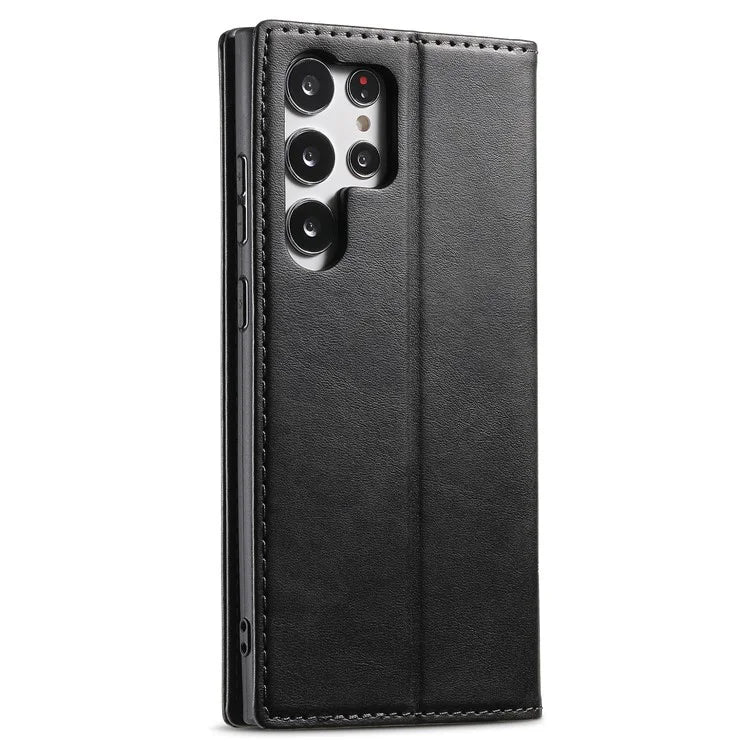 SUTENI For Samsung Galaxy S24 Ultra Case Magnetic Closing Flip Leather Phone Cover