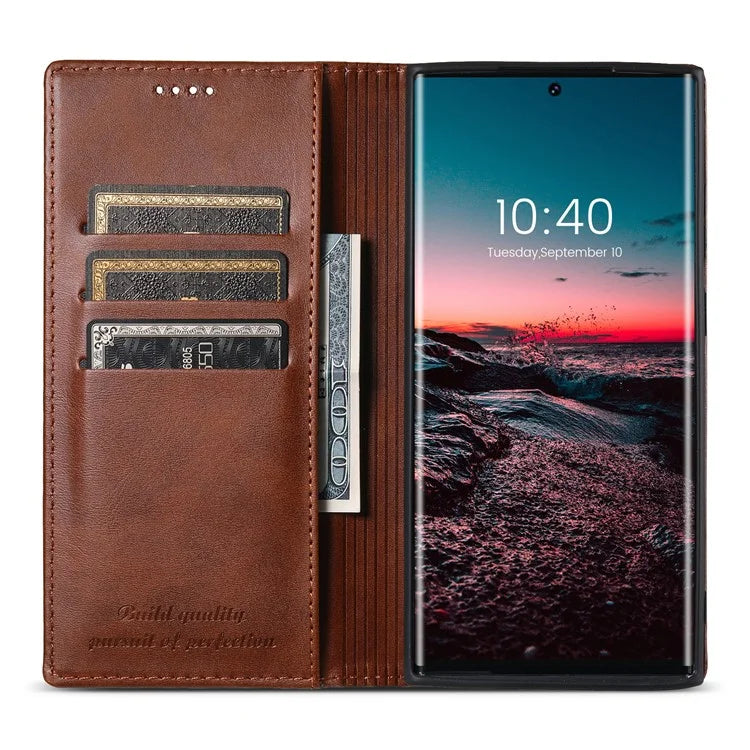 SUTENI For Samsung Galaxy S24 Ultra Case Magnetic Closing Flip Leather Phone Cover