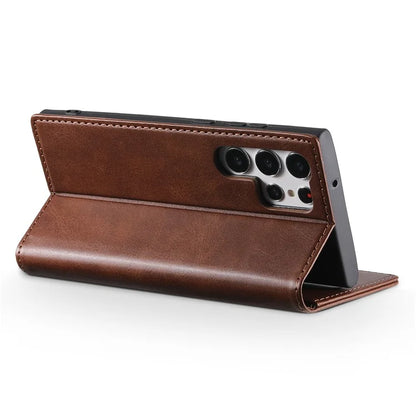 SUTENI For Samsung Galaxy S24 Ultra Case Magnetic Closing Flip Leather Phone Cover
