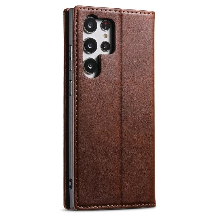 SUTENI For Samsung Galaxy S24 Ultra Case Magnetic Closing Flip Leather Phone Cover