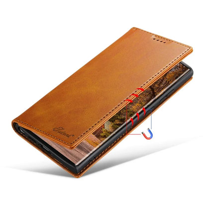 SUTENI For Samsung Galaxy S24 Ultra Case Magnetic Closing Flip Leather Phone Cover