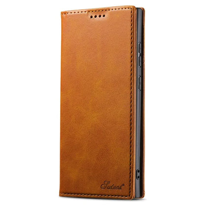 SUTENI For Samsung Galaxy S24 Ultra Case Magnetic Closing Flip Leather Phone Cover
