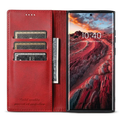 SUTENI For Samsung Galaxy S24 Ultra Case Magnetic Closing Flip Leather Phone Cover